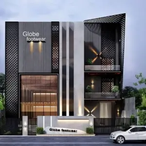 RS Constructions Commercial Construction showing structural office layout skeleton